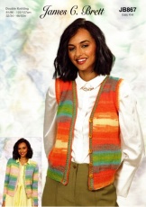 Knitting Pattern - James C Brett JB867 - Shhh DK - Cardigan and Waistcoat